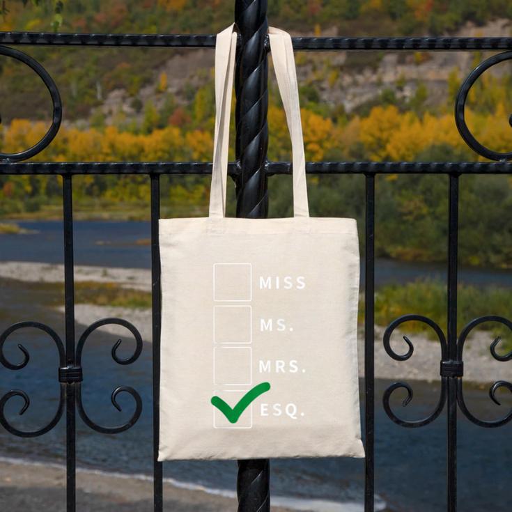 Woman Law School Lawyer Graduation Attorney Canvas Tote Bag