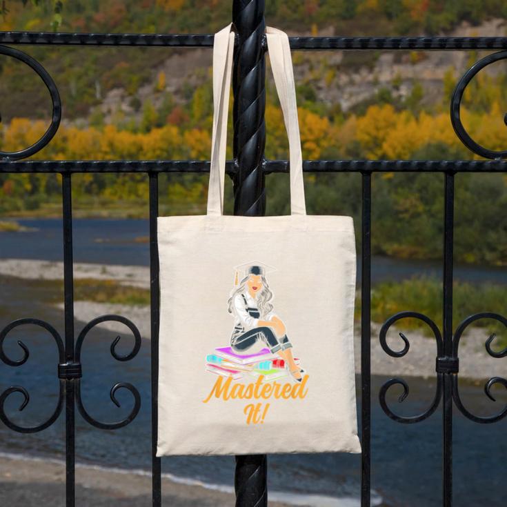 Women Mastered It Girl Master Degree Graduation Graduate Canvas Tote Bag