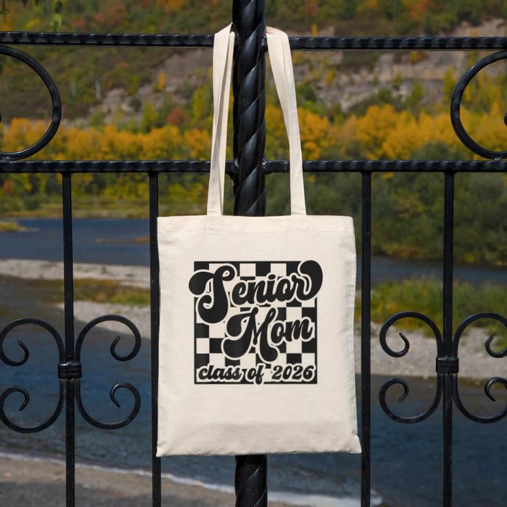 Women Senior Mom Class Of 2026 Retro Graduation Senior Mama Canvas Tote Bag