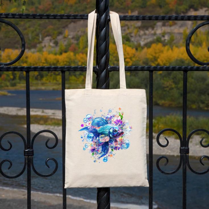 Women's Frutiger Aero Y2K Fish Canvas Tote Bag Women's Frutiger Aero Y2K Fish Canvas Tote Bag