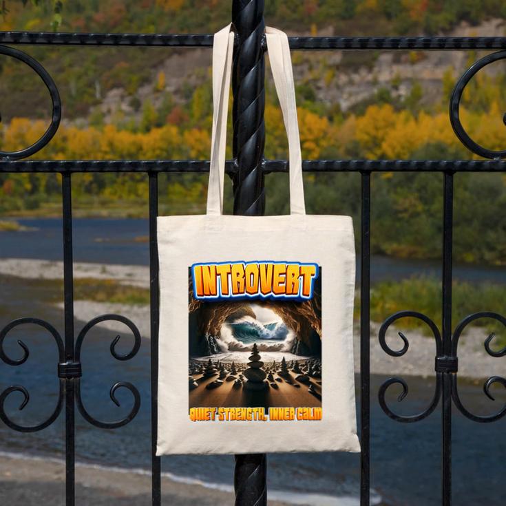 World Introvert Day Quiet Strength Inner Calm Canvas Tote Bag World Introvert Day Quiet Strength Inner Calm Canvas Tote Bag