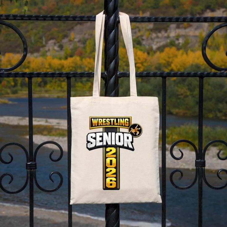 Wrestling Senior Night Senior 2026 Faith Cross Graduation Canvas Tote Bag