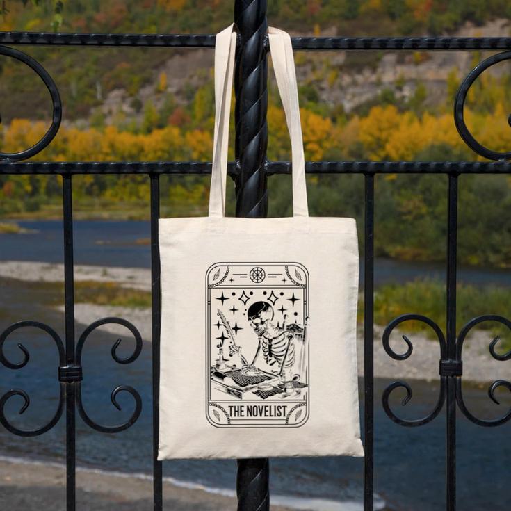 Writer Novelist Book Poetry Author Skeleton Tarot Card Canvas Tote Bag Writer Novelist Book Poetry Author Skeleton Tarot Card Canvas Tote Bag