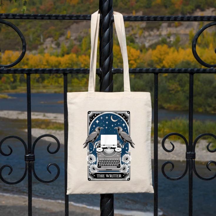 The Writer Typewriter Crow Writing Journalist Book Writer Canvas Tote Bag