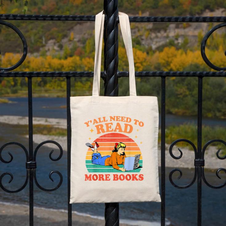 Y'All Need To Read More Books Book Lover Vintage Canvas Tote Bag Y'All Need To Read More Books Book Lover Vintage Canvas Tote Bag