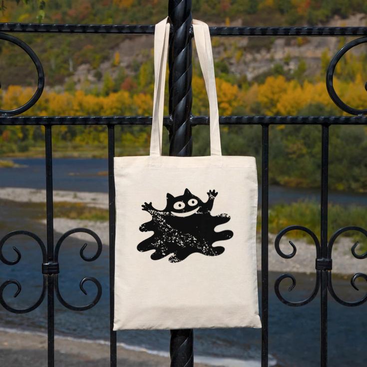 Yk2 Grunge Scary Cat With Tail Tomboy 90s Nostalgia Indie Premium Tri-Blend Canvas Tote Bag