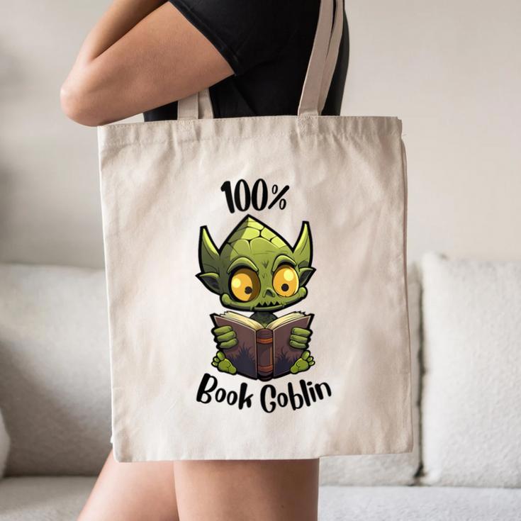 100 Book Goblin Cute Book Reader And Library Lover Canvas Tote Bag