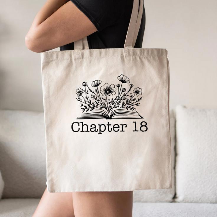 18th Birthday Chapter 18 Reading Book Lover 18 Year Old Canvas Tote Bag 18th Birthday Chapter 18 Reading Book Lover 18 Year Old Canvas Tote Bag