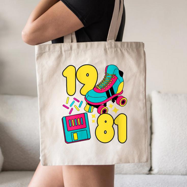 1981 Retro Raised In The 80s Old School Nostalgia Vibes Canvas Tote Bag 1981 Retro Raised In The 80s Old School Nostalgia Vibes Canvas Tote Bag