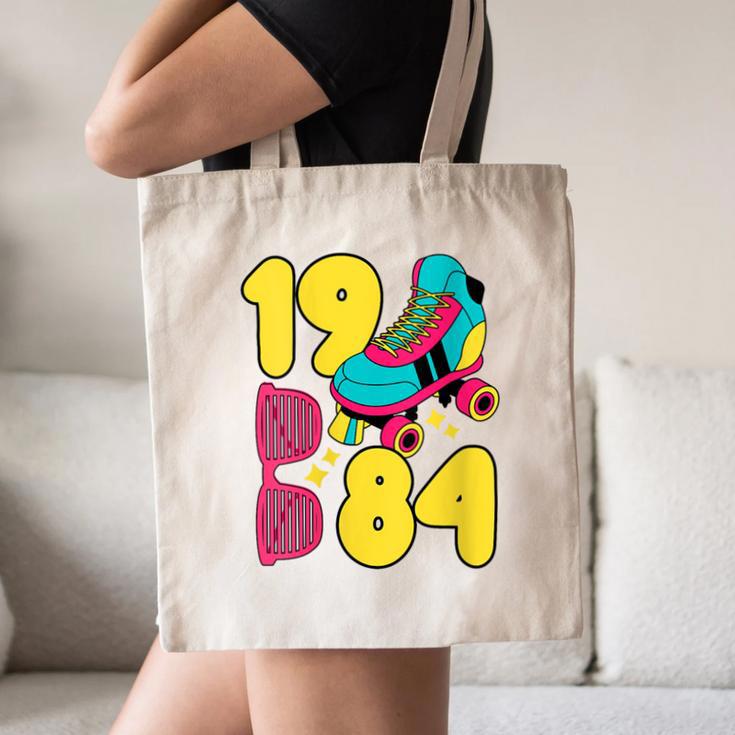 1984 Retro Raised In The 80s Old School Nostalgia Vibes Canvas Tote Bag