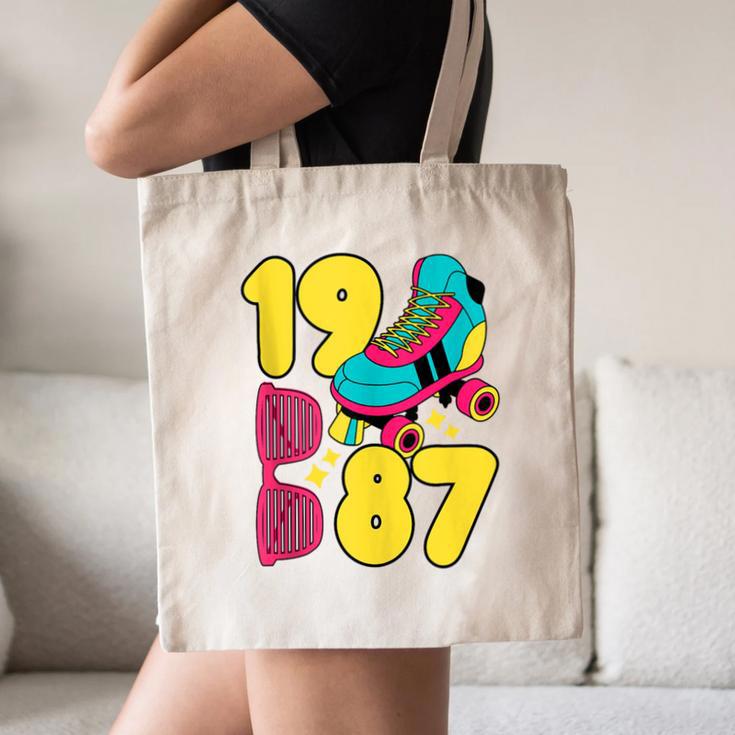 1987 Retro Raised In The 80s Old School Nostalgia Vibes Canvas Tote Bag