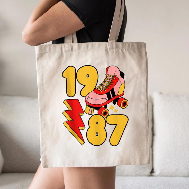 1987 Retro Roller Skate Vintage 80s Nostalgia Collector Canvas Tote Bag