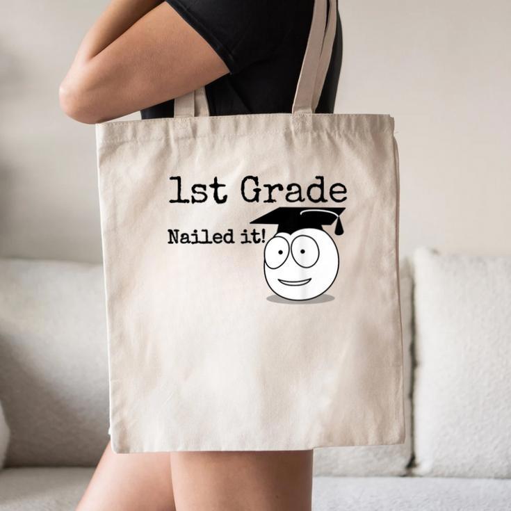1st Grade Nailed It Kids Graduation TShirt Second Grade Canvas Tote Bag