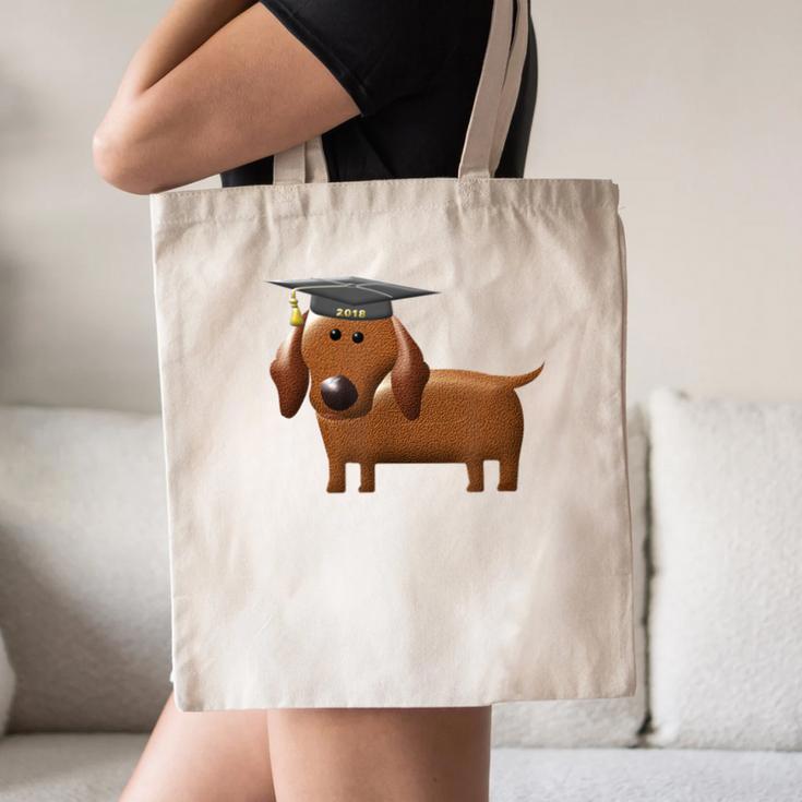2018 Dog Graduation Shirt Dachshund Graduation For Men Women Kids Canvas Tote Bag