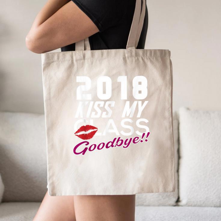2018 Kiss My Class Goodbye Graduation Canvas Tote Bag