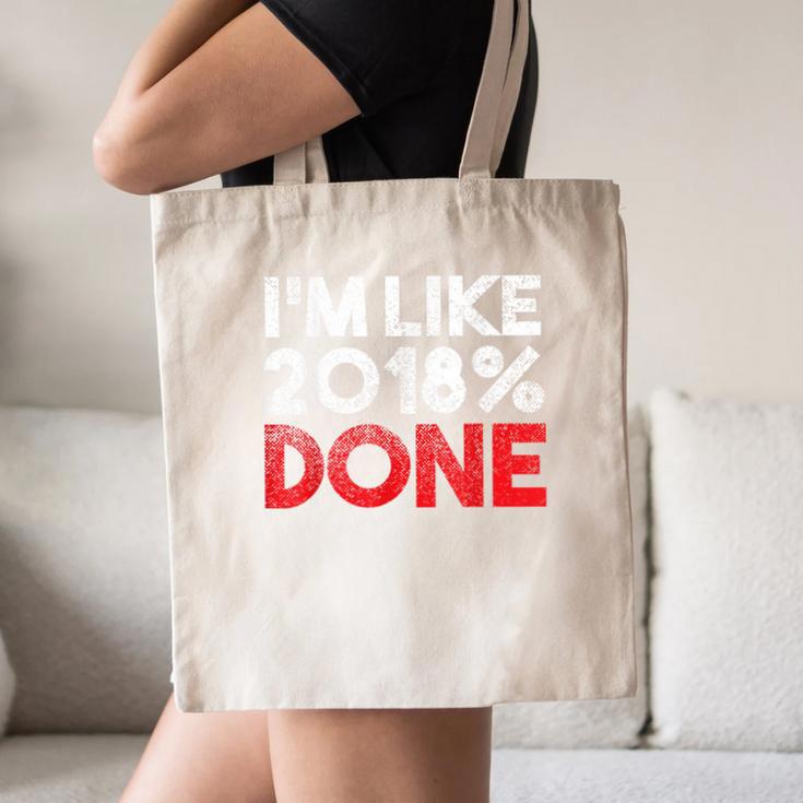 2018 Percent Done Senior Graduation Shirt Canvas Tote Bag