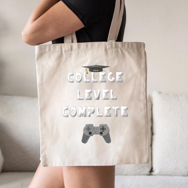 2019 College Level Complete Gamer Graduation Shirts Canvas Tote Bag