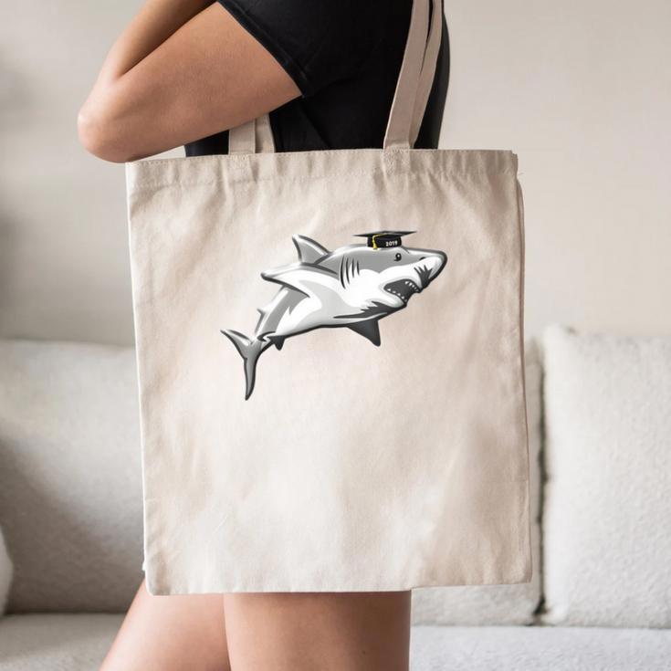 2019 Graduation SharkShirt High School College Grad Canvas Tote Bag