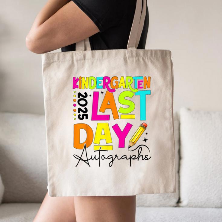 2025 Last Day Of School Autograph Kindergarten Graduation Canvas Tote Bag