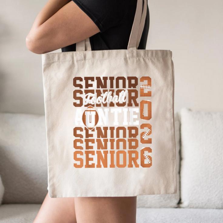 2026 Football Senior Auntie Graduation Matching Family Canvas Tote Bag