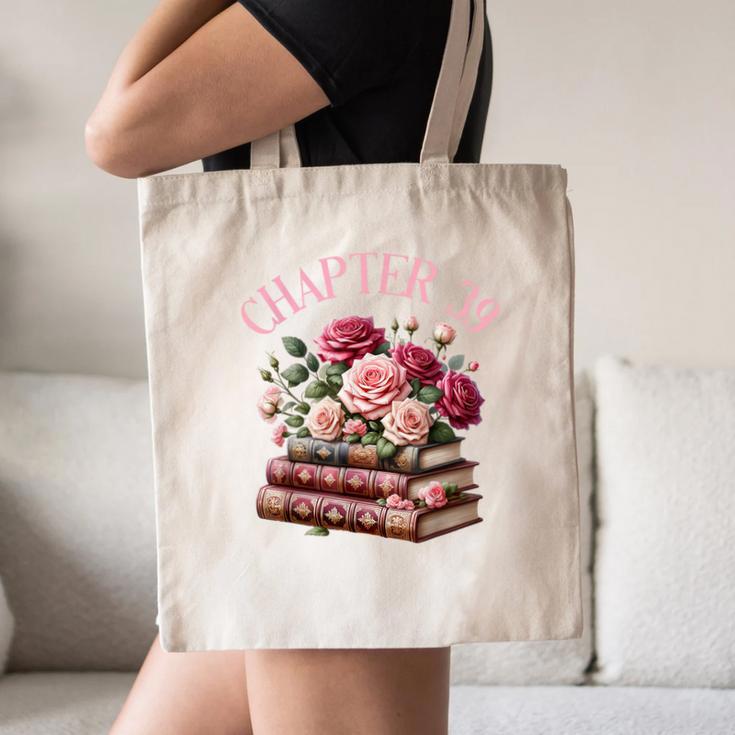 39th Birthday Chapter 39 Birthday Shirt Women Book Lover Canvas Tote Bag