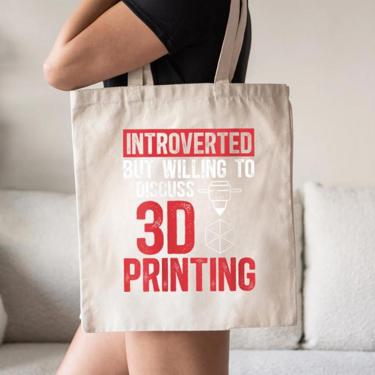 3D Printer Introvert 3D Printing Canvas Tote Bag