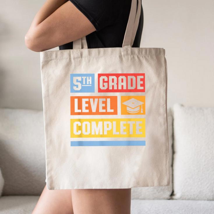 5th Grade Level Complete Shirt Graduation Last Day Of School Canvas Tote Bag