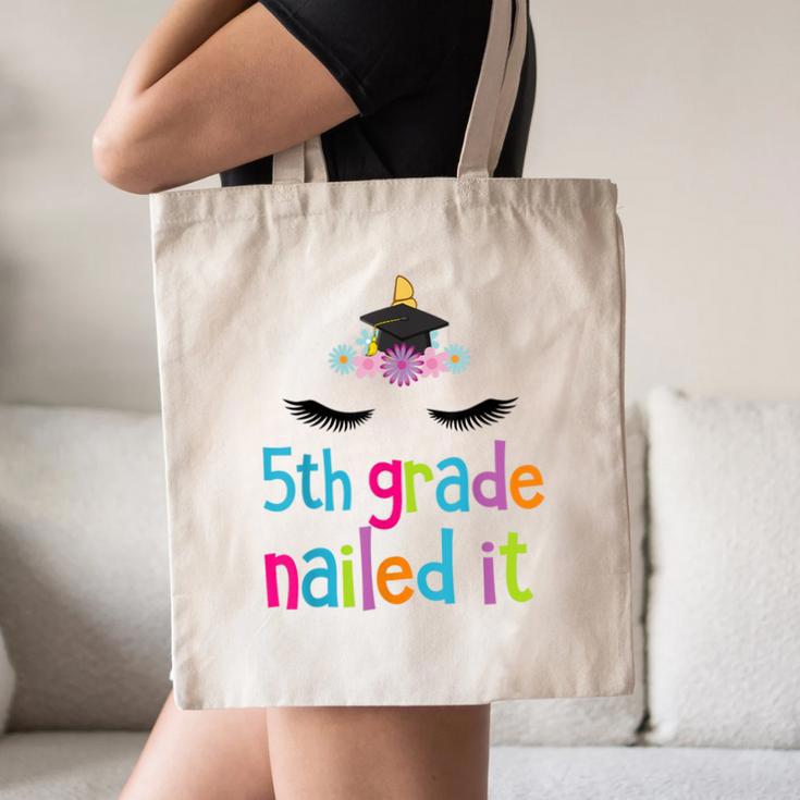 5th Grade Nailed ItShirt Unicorn Graduation Class Of 2018 Canvas Tote Bag
