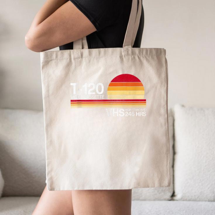 70's 80's 90's Music Nostalgia Video Cassette Tape VHS Retro Canvas Tote Bag