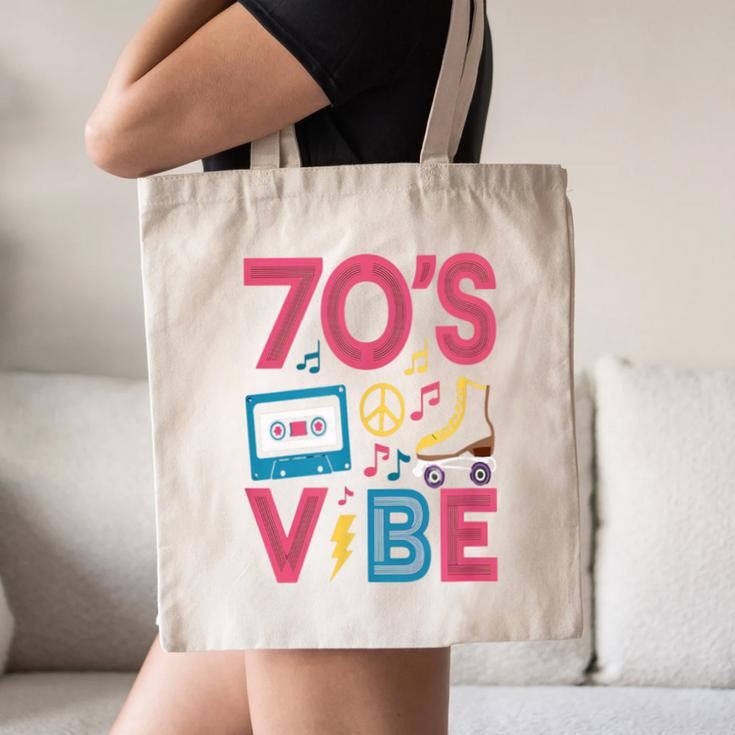 70s Retro Style Roller Skate Cassette Music Nostalgia Canvas Tote Bag 70s Retro Style Roller Skate Cassette Music Nostalgia Canvas Tote Bag