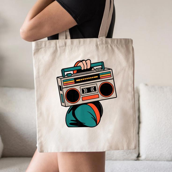 80s 90s Retro Party Costume Nostalgia Boombox Music Hip Hop Canvas Tote Bag