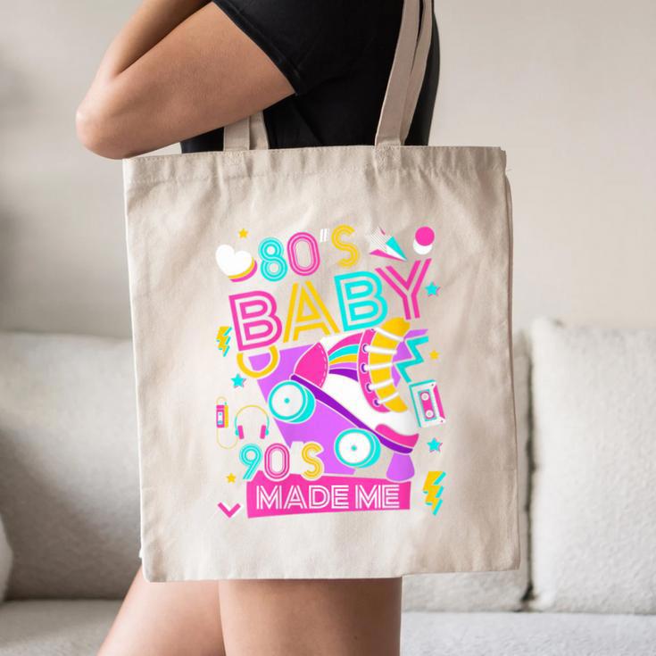 80's Baby 90's Made Me 1980s 1990s Nostalgia Retro Party Canvas Tote Bag 80's Baby 90's Made Me 1980s 1990s Nostalgia Retro Party Canvas Tote Bag
