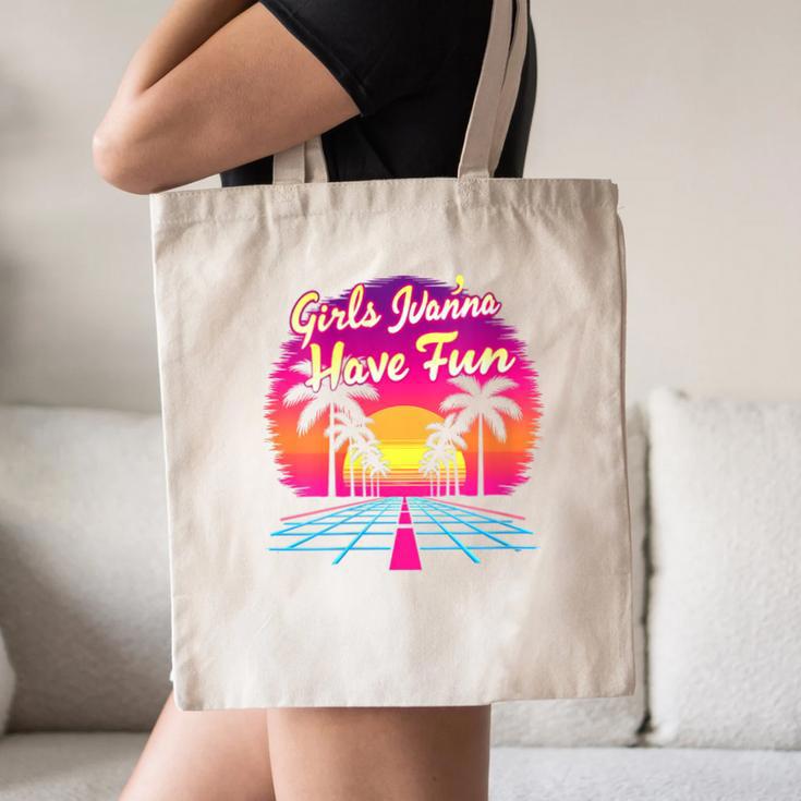 80s Fashion Girls Just Wanna Have Fun 1980s Nostalgia Canvas Tote Bag