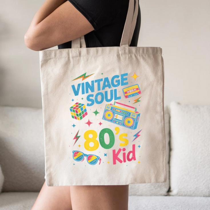 80’s Kid Nostalgia Retro Music Lover Retro 1980s Throwback Canvas Tote Bag
