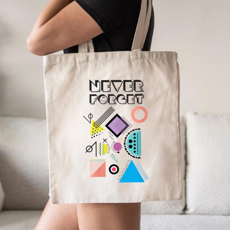 80s Nostalgia Never Forget Canvas Tote Bag