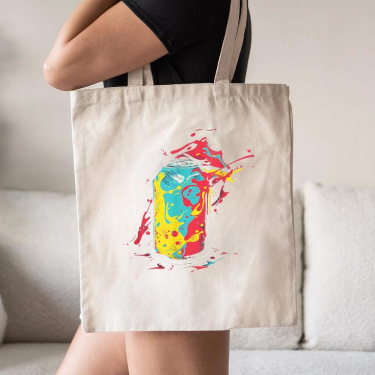 80s Nostalgia Soda Can Canvas Tote Bag