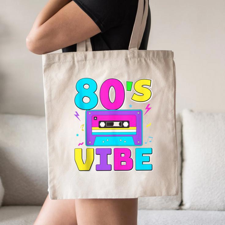 80's Vibe Retro Style Cassette Tape Nostalgia 1980s Party Canvas Tote Bag