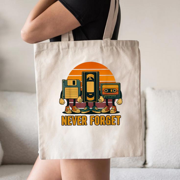 90s Nostalgia Never Forget Retro Canvas Tote Bag 90s Nostalgia Never Forget Retro Canvas Tote Bag