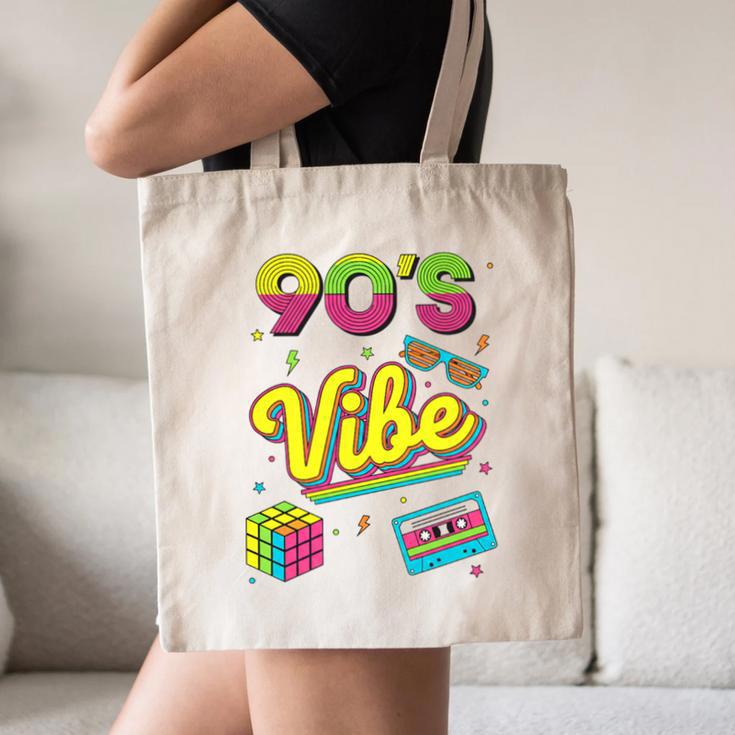 90s Nostalgia Retro Apparel 90'S Vibe Retro Premium Tri-Blend Canvas Tote Bag