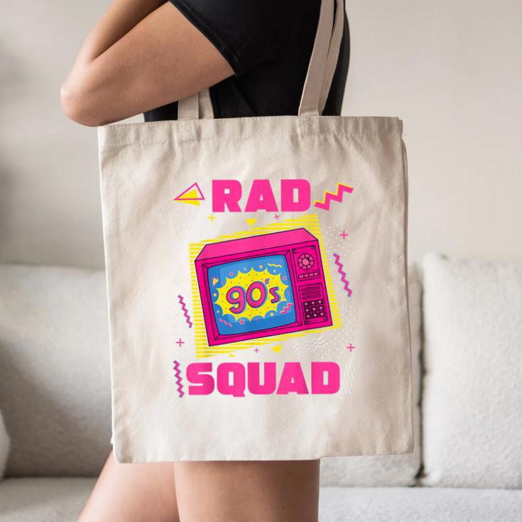 90s Rad Squad Retro Television 90s Aesthetic Nostalgia Canvas Tote Bag