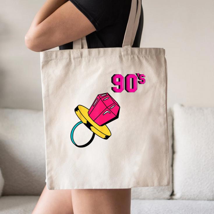 90’s Ring Retro Nostalgia Colorful Throwback Canvas Tote Bag