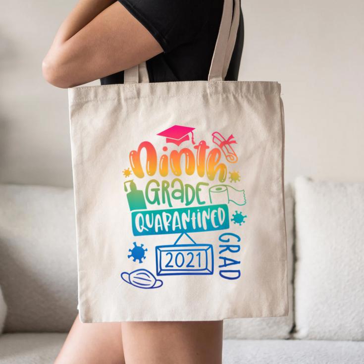 9th Grade Graduate 2021 Graduate Quarantine Ninth Graduation Canvas Tote Bag