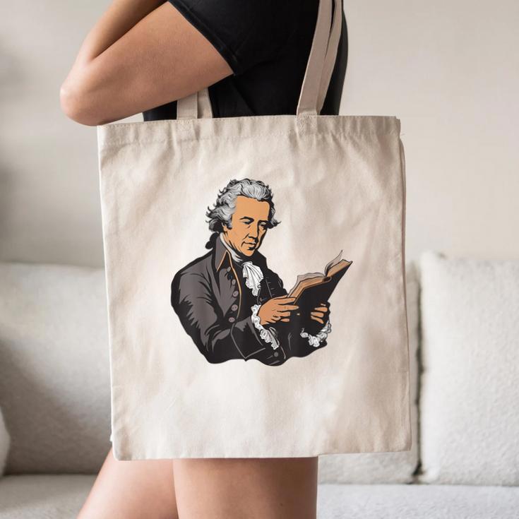 Alexander Hamilton Reading A Book Canvas Tote Bag