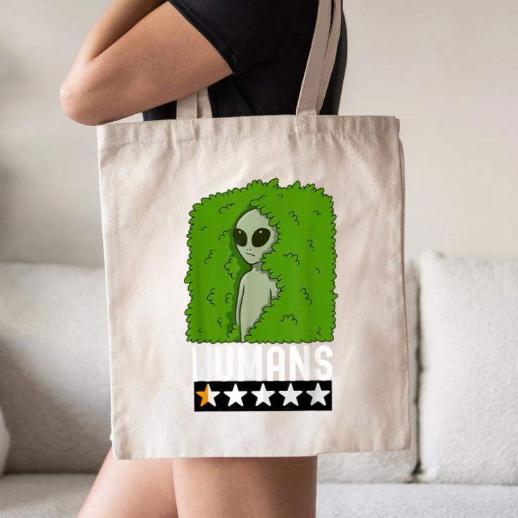 Alien Avoids Humans Sarcastic Introvert Humor Canvas Tote Bag