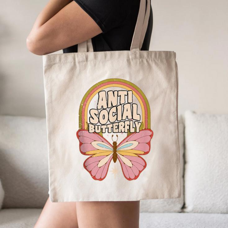 Anti-Social Introvert Butterfly Lover Canvas Tote Bag Anti-Social Introvert Butterfly Lover Canvas Tote Bag
