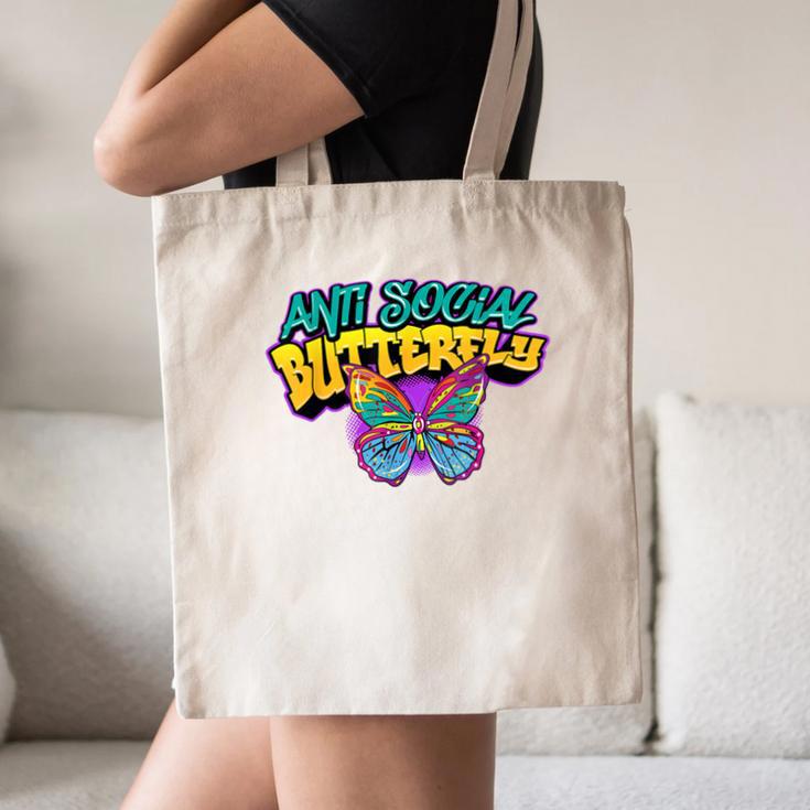 Antisocial Butterfly Shirts For Introvert Canvas Tote Bag Antisocial Butterfly Shirts For Introvert Canvas Tote Bag