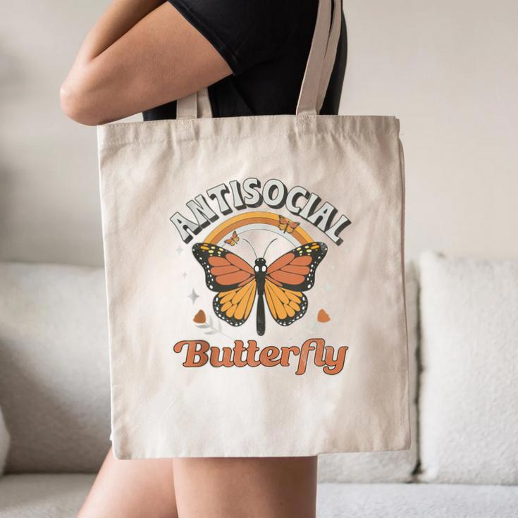 Antisocial Butterfly Tee For Introvert Men Women Girls Canvas Tote Bag Antisocial Butterfly Tee For Introvert Men Women Girls Canvas Tote Bag