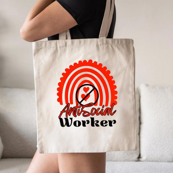 AntiSocial Worker Anti-Social Social Worker Introvert Canvas Tote Bag