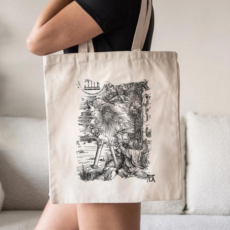 Apocalypse St John Devours The Book 1498 DüRer Angels Canvas Tote Bag Apocalypse St John Devours The Book 1498 DüRer Angels Canvas Tote Bag