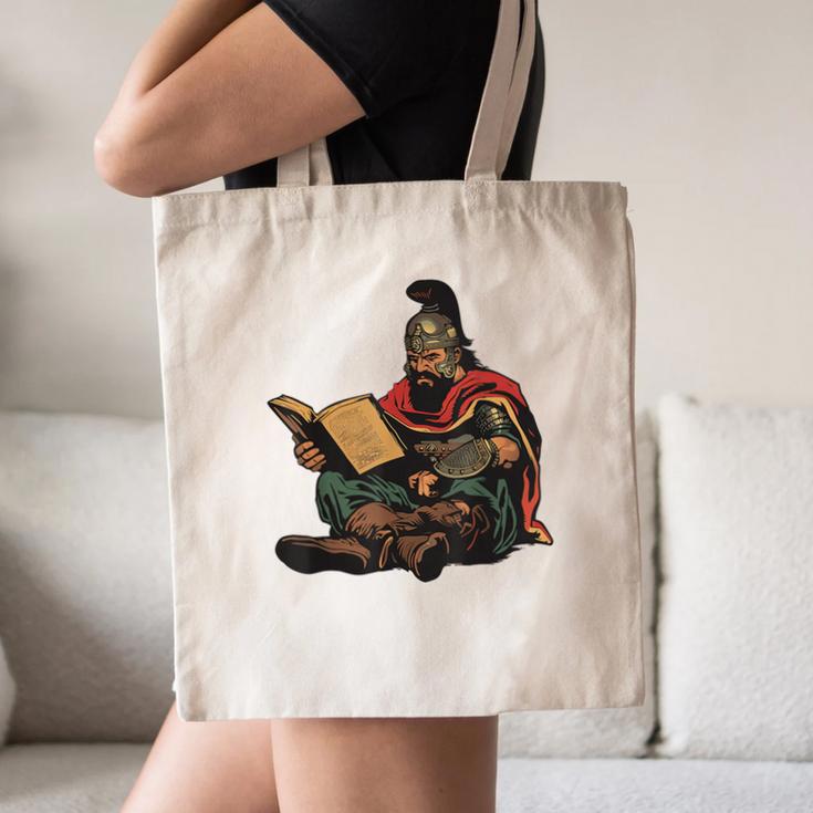 Attila The Hun Reading A Book Canvas Tote Bag
